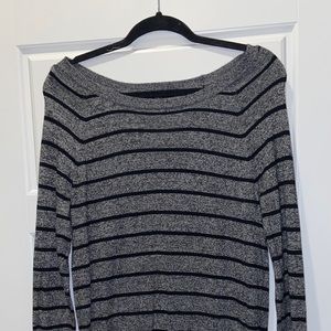 Gray Striped Sweater